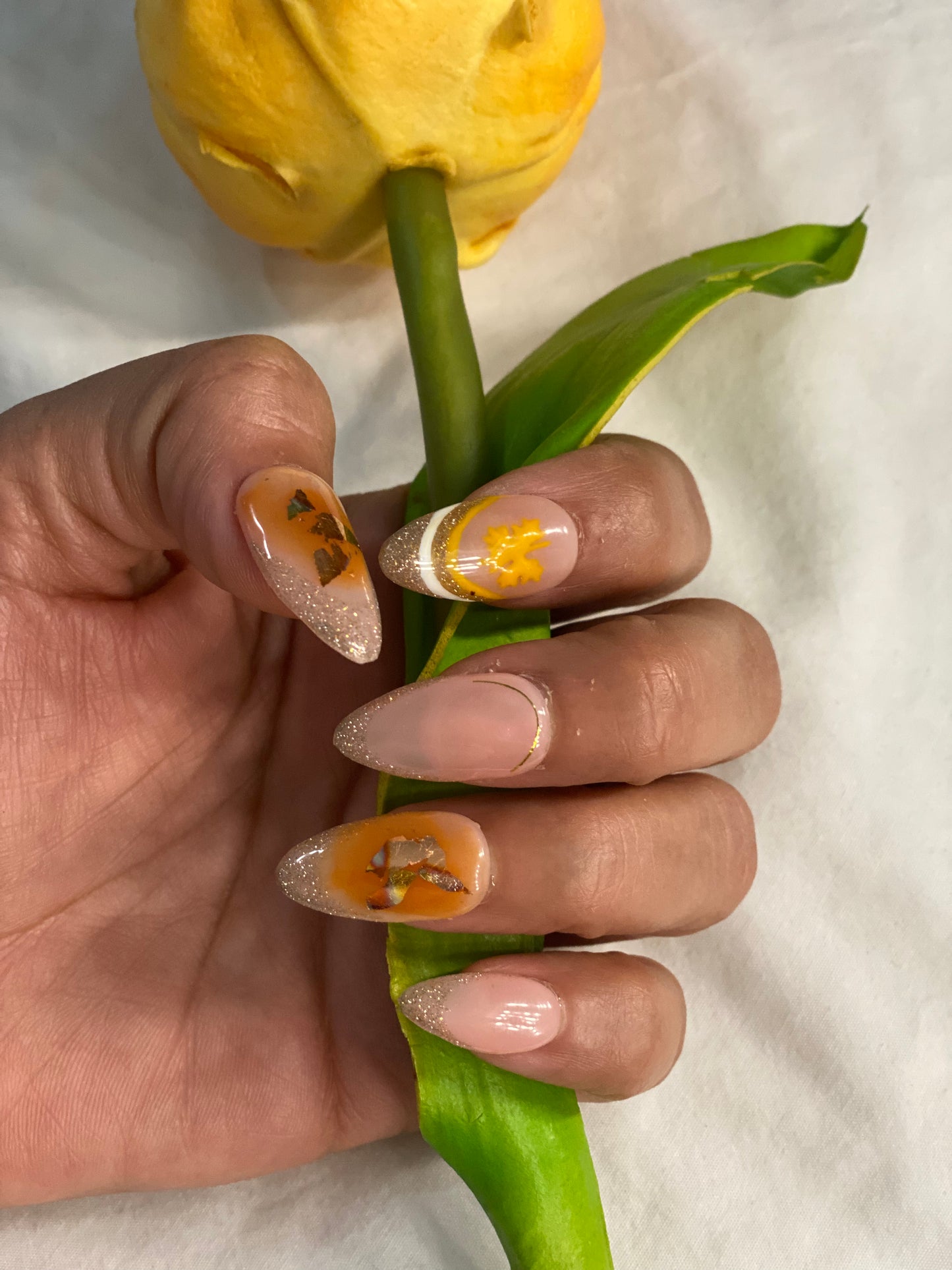 medium almond beautiful nails